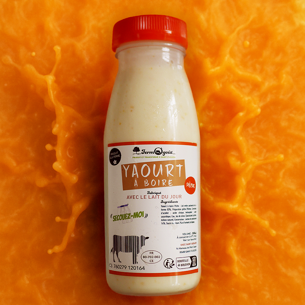 Yaourt à boire pêche 250 ml